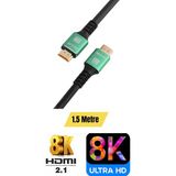 Sarftech Ultra Hdtv 8k Yüksek Hızlı 1.5 Metre HDMI Kablosu 8k 60Hz, 4K 120Hz, 7680P Hdr 2.1V 48GBS - 1,5 m