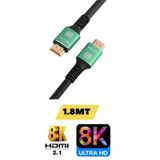 Sarftech Ultra HDTV 8K Yüksek Hızlı 1,8 Metre HDMI kablosu 8K 60Hz, 4K 120Hz, 7680P HDR 2.1V 48GBS