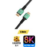 Sarftech Ultra Hdtv 8K Yüksek Hızlı 5 Metre Hdmı Kablosu 8K 60Hz, 4K 120Hz, 7680P Hdr 2.1V 48Gbs
