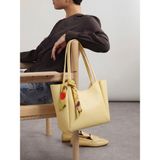 Sargınlar Fularlı(Degişkenlik Göstermektedir)Fermuarlı Shopper El ve Omuz Çantası - Sarı
