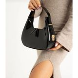 Sargınlar Kadın Rugan Baget Cherry Bag Trend Kol Çantası LEO1BGAS1 - Siyah