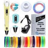 SARI 3D Kalem Yazıcı+25 renk 25 metre (25x1metre) PLA Filament