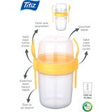Sarı 800 ml Müsli Kabı, Pratik ve Dayanıklı, Güzel Tasarım - Altın - Seçenek 1
