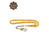 Sarı Arpa Kesim Gümüş Püsküllü Ateş Kehribar Tesbih 201024571