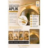 Sarı Aydınlatma 35cm Gold Kasa LED Tablo Ve Ayna Üstü Aplik Günışığı Modern Duvar Aydınlatma