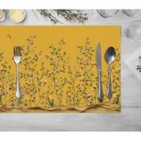 Sarı Bahçe Kumaş Amerikan Servis 35X50CM (Keten Kumaş Ulusl. Yıkama ve Solmama Sertifikası) - 35 x 50 cm - Çok Renkli
