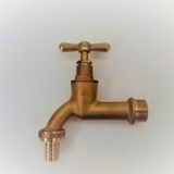Sarı Bahçe Musluğu / 1/2 Sarı Cilalı Musluk