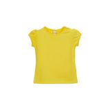 Sarı Basic Kız Bebek Çıtçıtlı Sıfır Yaka Karpuz Kol Tişört