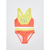 Sarı Baskılı kız çocuk bikini takım DB200745BT SARI BLOKLU 8-9 Yaş