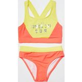 Sarı Baskılı kız çocuk bikini takım DB200745BT