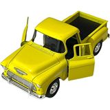 Sarı Chevrolet Stepside Pikap Oyuncak Lisanslı Diecast Metal Çek Bırak Araba