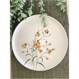 Sarı Çiğdem 26 cm Büyük Yuvarlak Servis&sunum Tabağı