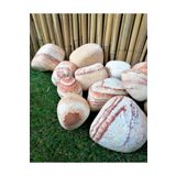 Sarı Çizgili Dolomit 20 Kg 6-10 Cm Sarı Dolomit Taş Dere Taşı Çakıl Taşı Bahçe Taşı Akvaryum Taşı