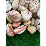 Sarı Çizgili Dolomit Taş 1 kg 2,5-4 Cm, Bahçe ve Süs Taşı, Akvaryum Taşı - Seçenek 1 - Ahşap - Beyaz