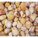 Sarı Çizgili Dolomit Taş 5 kg 6-10 cm Bahçe ve Dekorasyon Için Doğal Taş - Seçenek 1 - Altın