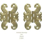 Sarı Dekoratif Kelebek Menteşe Büyük 2 Adet (7cm x 5cm)