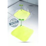 Sarı Dekoratif Silikon Gider Kapağı Koku Önleyici Lavabo Tıpası Banyo Küvet Gider Matı 15X15 Cm