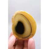 Sarı Dendritik Opal (Merlinit) Cilalanmış Dilim - Siyah Delik Dendritler | Sezgi, Gölge Çalışması Ve İçgörü Taşı, 48G