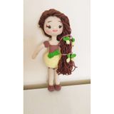 Sarı Elma Bebek Amigurumi Organik Oyuncak