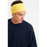 Sarı Erkek Pamuklu Penye, Kaymaz, Ultra Hafif, Spor Geniş Saç Bandı Bandana Buff