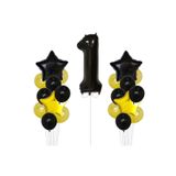 Sarı Gold Folyo Balon Rakam Set Dogum Günü Süsü 1 Yaş