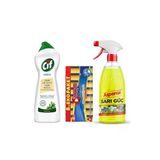 Sarı Güç Ultra Yağ Çözücü 1 Lt Sprey Cif Krem 500Ml Macro Max 8'Li Bulaşık Süngeri