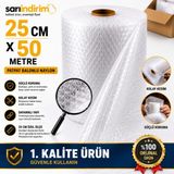 Sarı İndirim Patpat Naylon 25 cm x 50 Metre 30 gr Balonlu Ambalaj Naylonu Kargo Paketleme Koruma