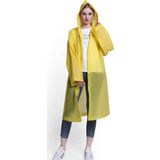 Sarı Kadın Erkek Yağmurluk Kapüşonlu Çıtçıtlı Eva Unisex Pratik Kapşonlu Yağmurluk XL Büyük Beden