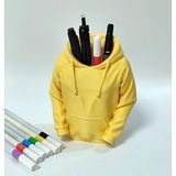 Sarı Kapüşonlu Sweatshirt Tasarımlı Yaratıcı Masaüstü Kalemlik ve Düzenleyici - Ofis ve Okul İçin Eğlenceli Hediyelik Aksesuar Hoodie Pen Holder
