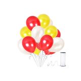 Sarı - Kırmızı - Beyaz Metalik Balon 20 Adet