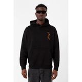 Sarı Kırmızı Dna Siyah Erkek 3İp Kapşonlu Sweatshirt
