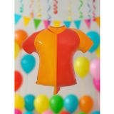 Sarı Kırmızı Forma Folyo Balon Taraftar Doğum Günü Parti Balonu 45 cm