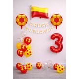 Sarı Kırmızı Futbol Temalı Doğum Günü Balon Seti (3)