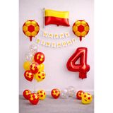 Sarı Kırmızı Futbol Temalı Doğum Günü Balon Seti (4)