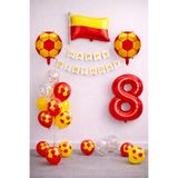 Sarı Kırmızı Futbol Temalı Doğum Günü Balon Seti (8)
