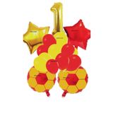 Sari Kirmizi Futbol Temali Doğum Günü Yaş Balon Set, 1