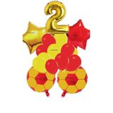 Sari Kirmizi Futbol Temali Doğum Günü Yaş Balon Set, 2