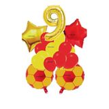 Sari Kirmizi Futbol Temali Doğum Günü Yaş Balon Set, 9