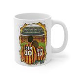 Sarı Kırmızı Sevgililere Özel Kupa Bardak - Taraftar Kupa Bardak - Kişiye Özel Sarı Kırmızı Hediye Mug (Tema 1, Beyaz)