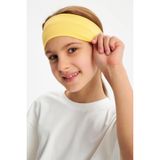 Sari Kiz Pamuklu Penye, Kaymaz, Terletmez, Ultra Hafif, Esnek Sac Bandi Bandana