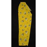 Sarı Kumaş Üzerinde Kuş Desenli Pijama Altı - 2XL - 01S-Sarı