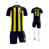Sarı Lacivert - Çizgili - Kişiye Özel Futbol Forması Takımı
