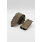 Sarı-Lacivert Desenli 6 Cm Kravat 1090255114