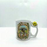 Sarı Lacivert Sevgililere Özel Kupa Bardak - Taraftar Kupa Bardak - Kişiye Özel Sarı Lacivert Hediye Mug (Tema 2, Futbol Toplu)