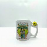 Sarı Lacivert Sevgililere Özel Kupa Bardak - Taraftar Kupa Bardak - Kişiye Özel Sarı Lacivert Hediye Mug (Tema 5, Futbol Toplu)