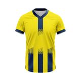 Sarı Lacivert V Yaka Tasarım Taraftar Forması