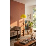 Sarı Lambader Retro Tasarım Ahşap Detaylı Metal Gövdeli Modern Dekoratif Zemin Lambası