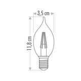 Sarı Ledli Kıvrık Buji Rustik Ampul Vn-40