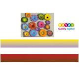 Sarı - Lila / Koyu Kırmızı - Kahverengi Renk Geçişli Quilling Kağıdı