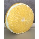 Sarı Limon Desenli Dekoratif Çok Amaçlı Yer Bahçe Balkon Kamp Minderi Çapı 65 cm